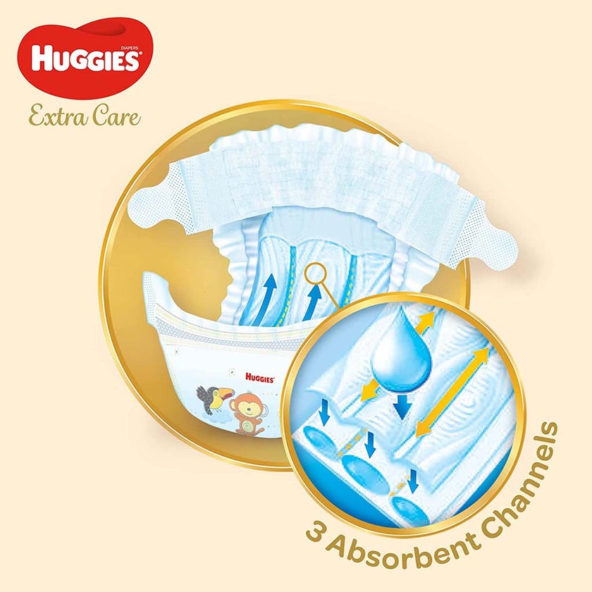 Huggies Extra Care Baby Diapers, Size 3, 6-10kg, Pack of 42's
