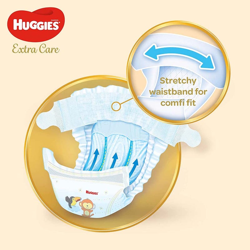 Huggies Extra Care Baby Diapers, Size 3, For 4 - 9kg Baby, Pack of 42's