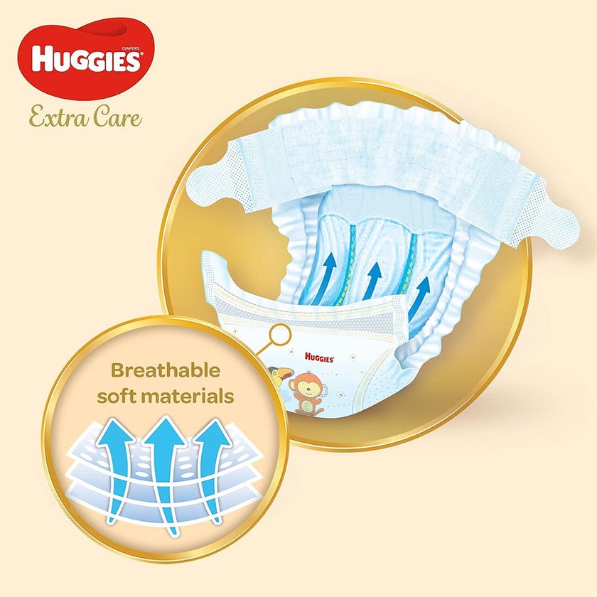 Huggies Extra Care Baby Diapers, Size 4, For 8-14kg Baby, Pack of 40's