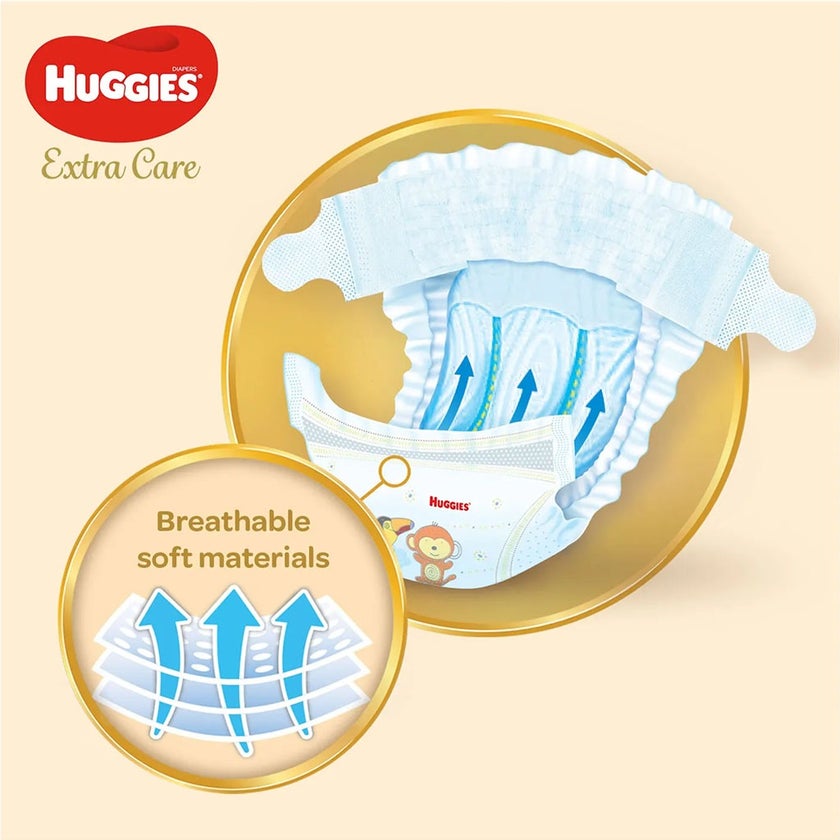 Huggies Extra Care Diapers, Size 5, For 12 -22 kg Baby, Pack of 34's
