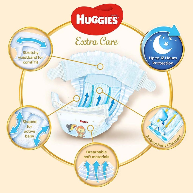 Huggies Extra Care Baby Diapers, Size 6, For 15+kg Baby, Promo Pack of 2 x 28's