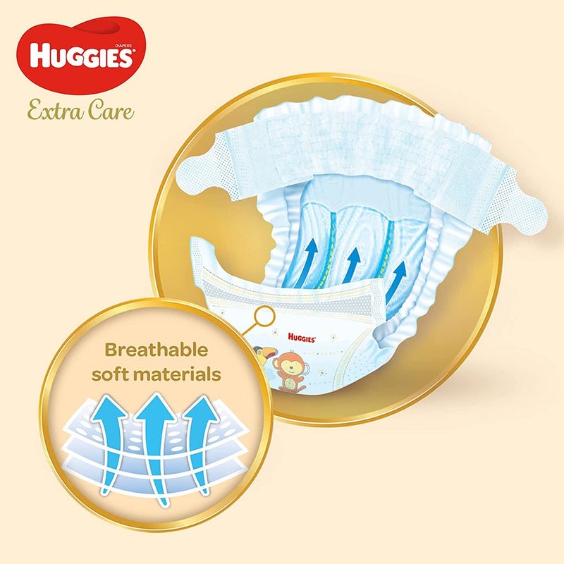 Huggies Extra Care Baby Diapers, Size 5, For 12-22Kg, Promo Jumbo Pack of 2 x 60's