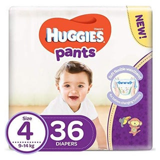 Huggies Pants, Size 4, Diaper For 9-14kg Baby, Pack of 36's