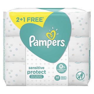 Pampers Sensitive Protect Baby Wet Wipes, Pack of 168's