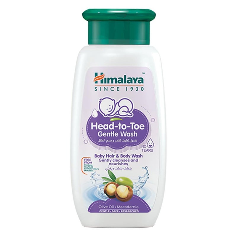 Himalaya Head To Toe No-Tears Baby Hair & Body Gentle Wash 400ml