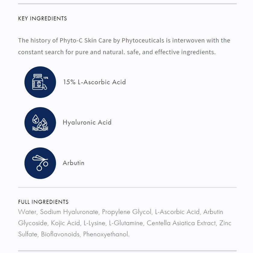 Phyto-C Skin Care Supreme Brightening Antioxidant Facial Serum 15ml