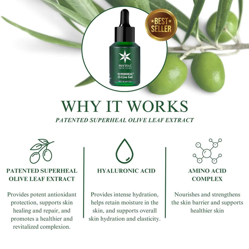 Phyto-C Superheal O-Live Moisturizing Gel With Hyaluronic Acid & Olive Leaf Extract 30ml