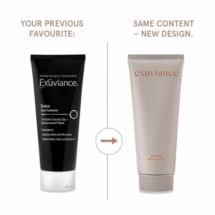 Exuviance Detox Clarifying Mud Facial Mask Treatment With Activated Charcoal 100ml