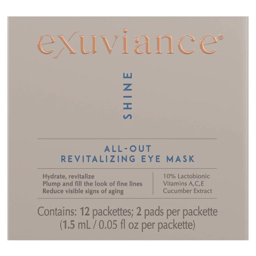 Exuviance All-Out Revitalizing Anti-Aging Eye Mask Pads 1.5ml, Pack of 2 Pads per 12 Packets
