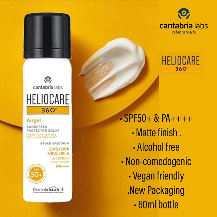 Heliocare 360°Airgel Broad Spectrum Sunscreen With SPF 50+ & PA++++ 60ml