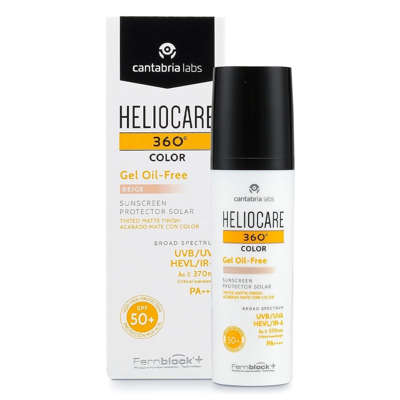 Heliocare 360° Gel Oil-Free Broad Spectrum Tinted Sunscreen With SPF50+ & PA++++ - Beige 50ml