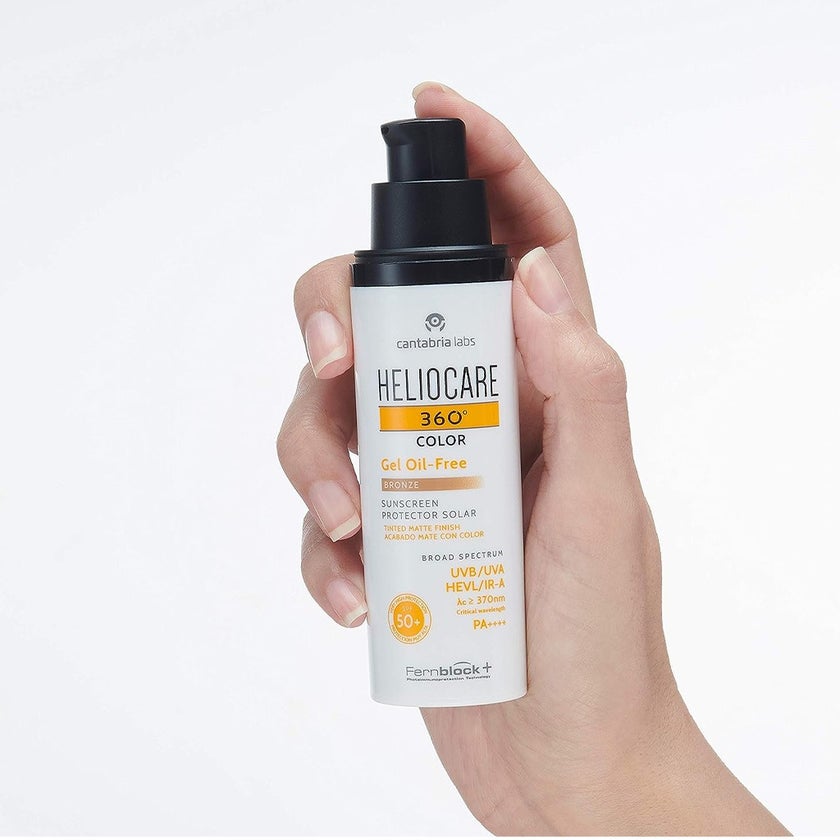 Heliocare 360° Gel Oil-Free Broad Spectrum Tinted Sunscreen With SPF50+ & PA++++ - Bronze 50ml