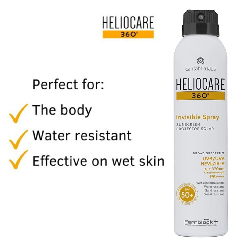 Heliocare 360° Invisible Spray Broad Spectrum Sunscreen With SPF50+ 200ml