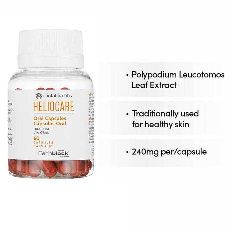 Heliocare Oral Sunblock Capsules, Pack of 60's