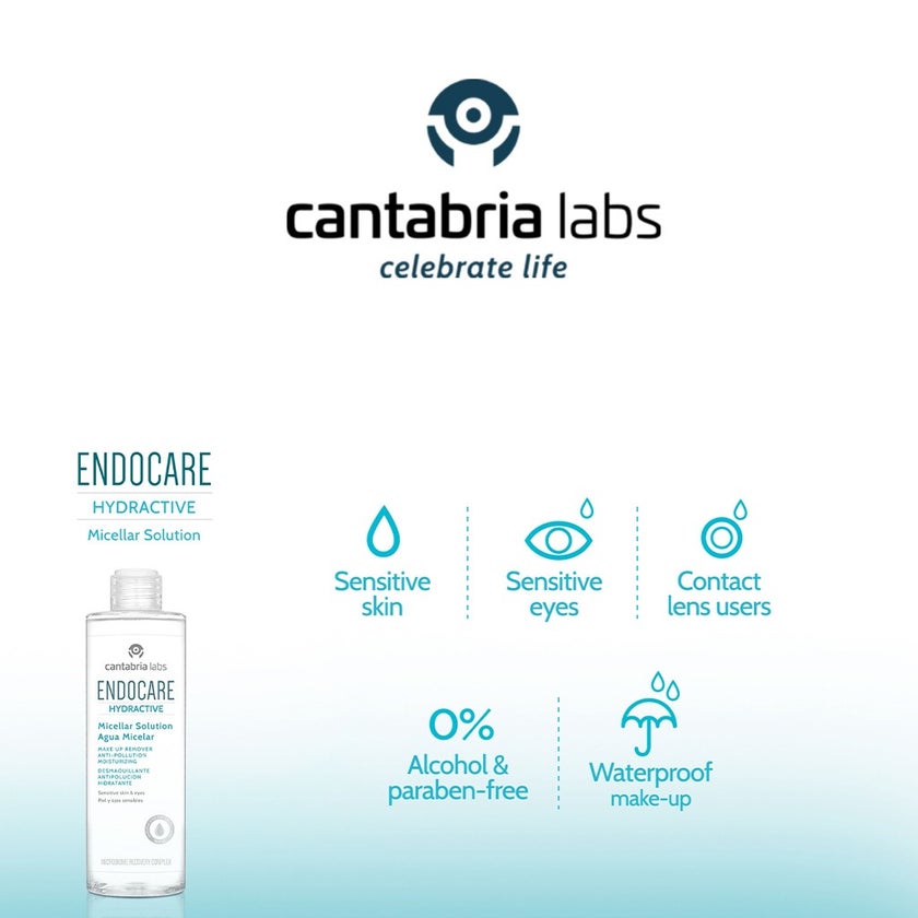 Endocare Hydractive Moisturizing Make-up Remover Micelar Solution For All Skin Types 100ml