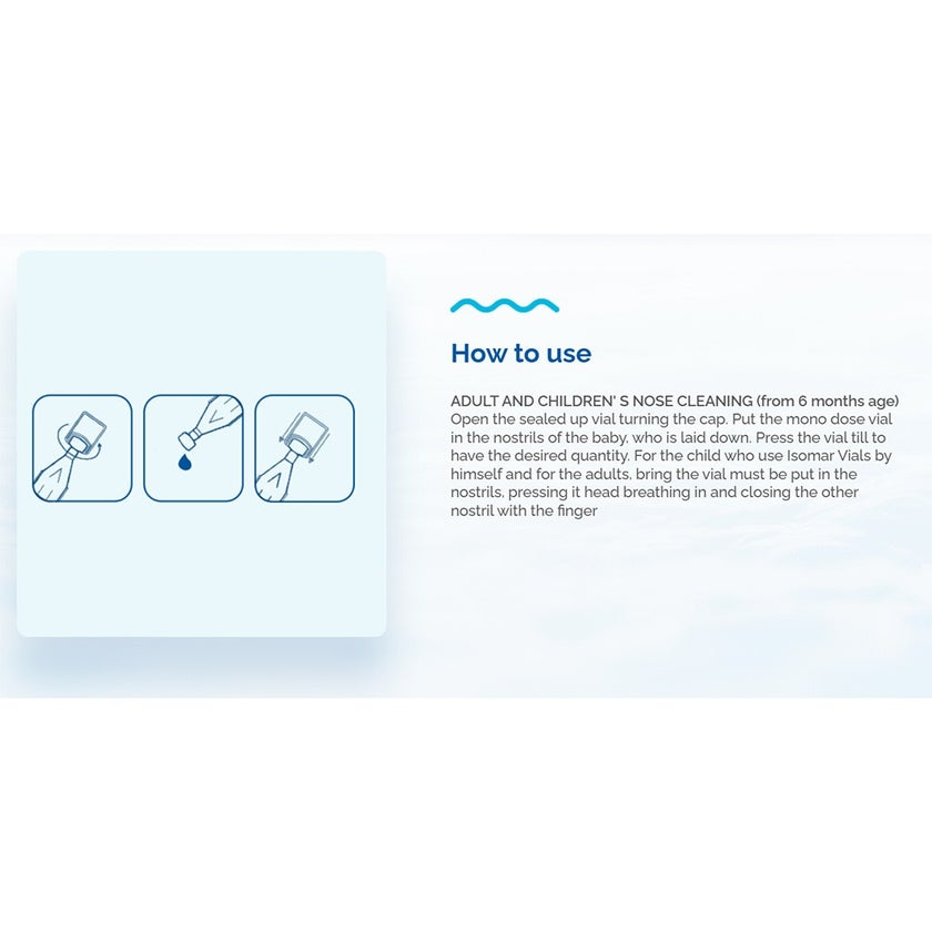 Isomar Nose Decongestant Vials, Pack of 5ml x 20's