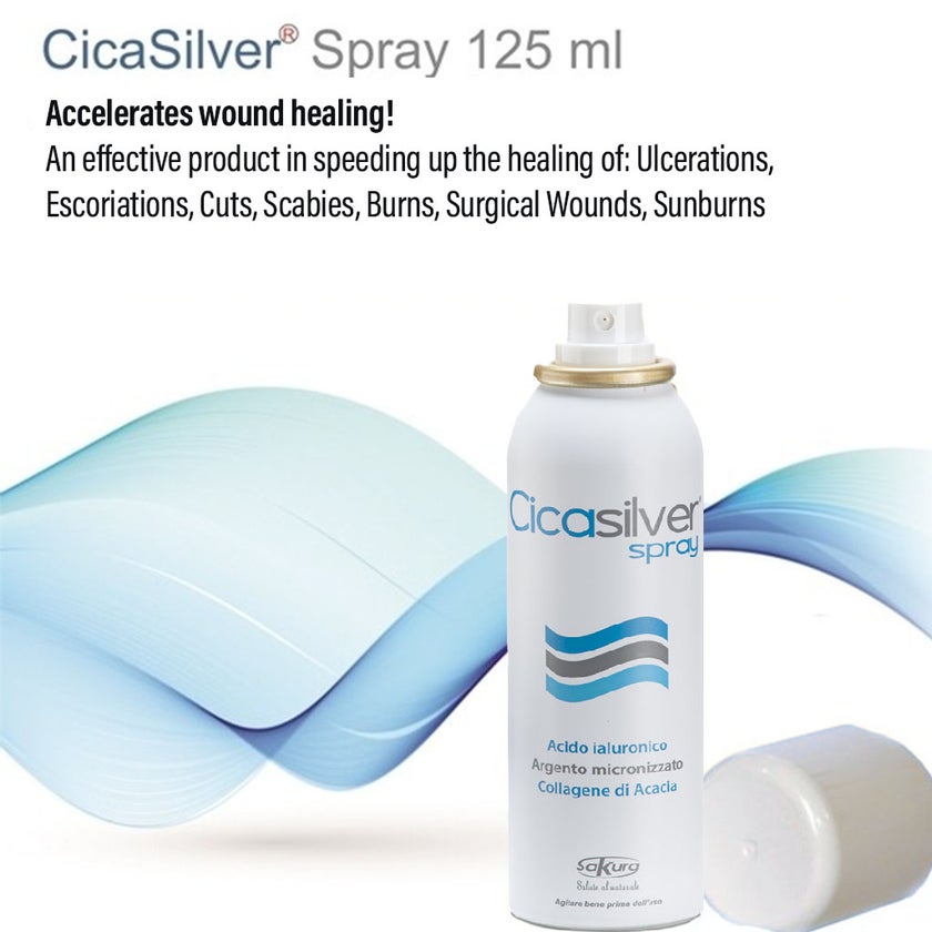 Cicasilver Skin Lesions & Wound Healing Spray 125ml