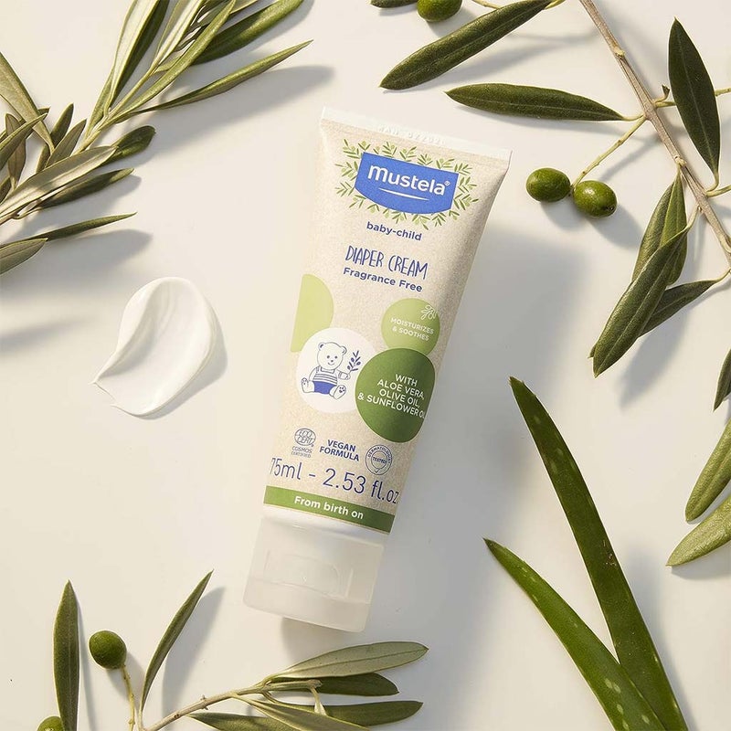 Mustela Bio Organic Moisturizing & Soothing Fragrance-Free Baby Diaper Cream 75ml