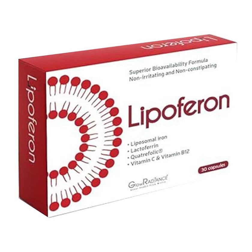 GlowRadiance Lipoferon Iron Supplement Capsules, Pack of 30's