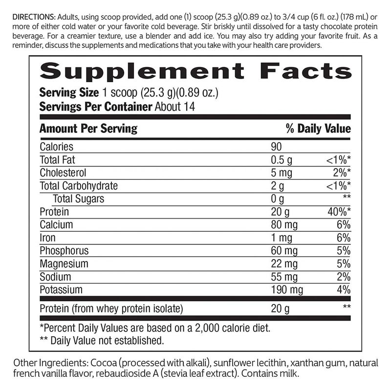 Biochem Sugar-Free 100% Whey Isolate Protein Powder - Chocolate Flavor 355g