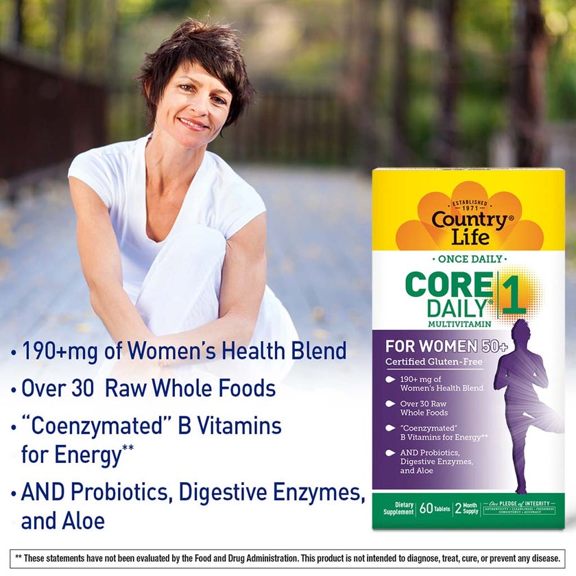 Country Life Core Daily 1 Women 50+ Tablets, Pack of 60's