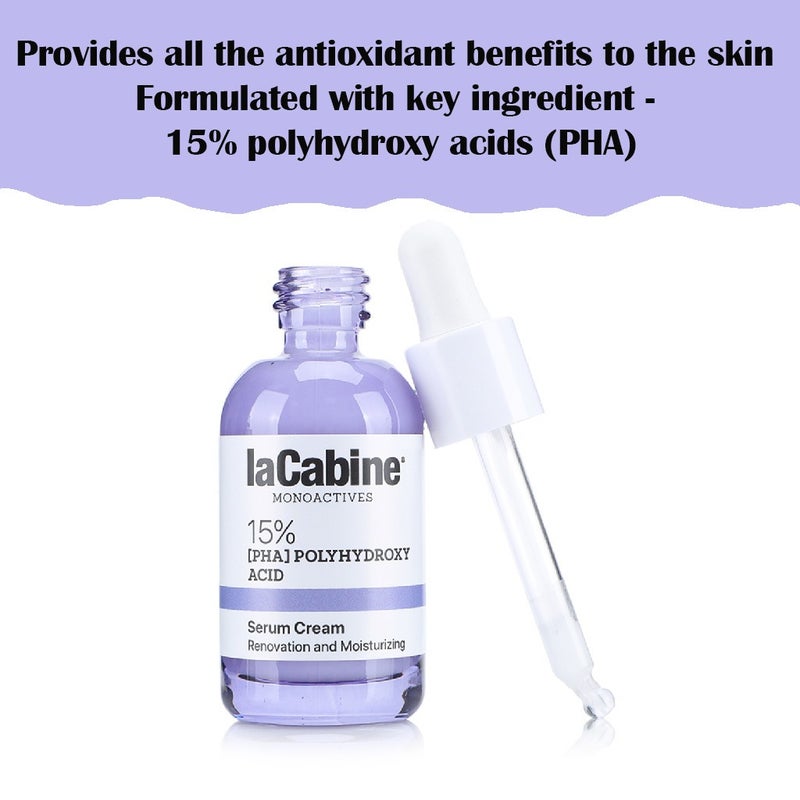LaCabine Monoactives 15% PHA Exfoliating Serum Cream For All Skin Types 30ml