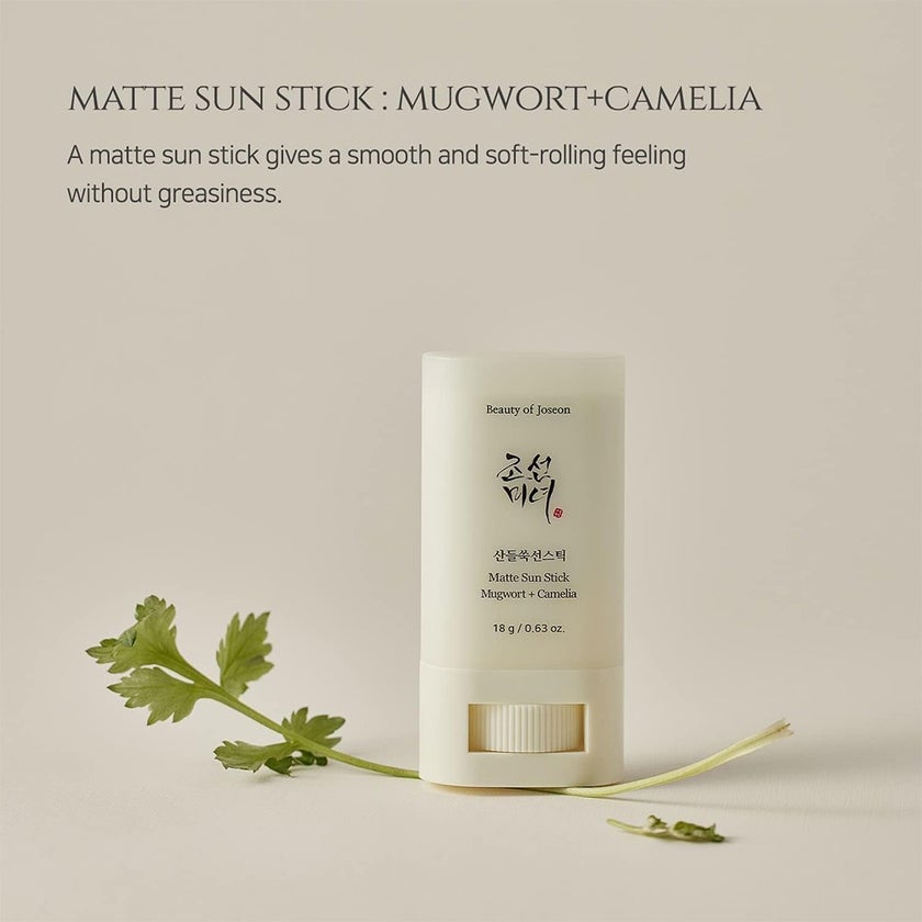 Beauty of Joseon Matte Sun Stick Sunscreen With Mugwort + Camelia SPF 50+ & PA++++ 18g