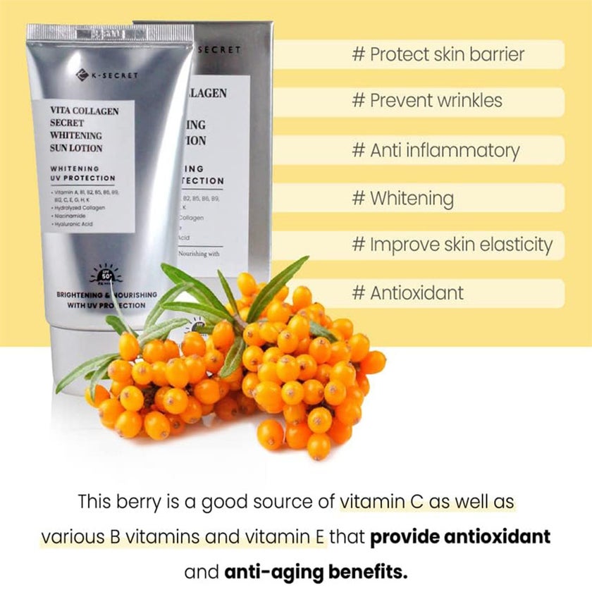 K-Secret Vita Collagen Whitening SPF50+ & PA++++ Sun Lotion 50ml