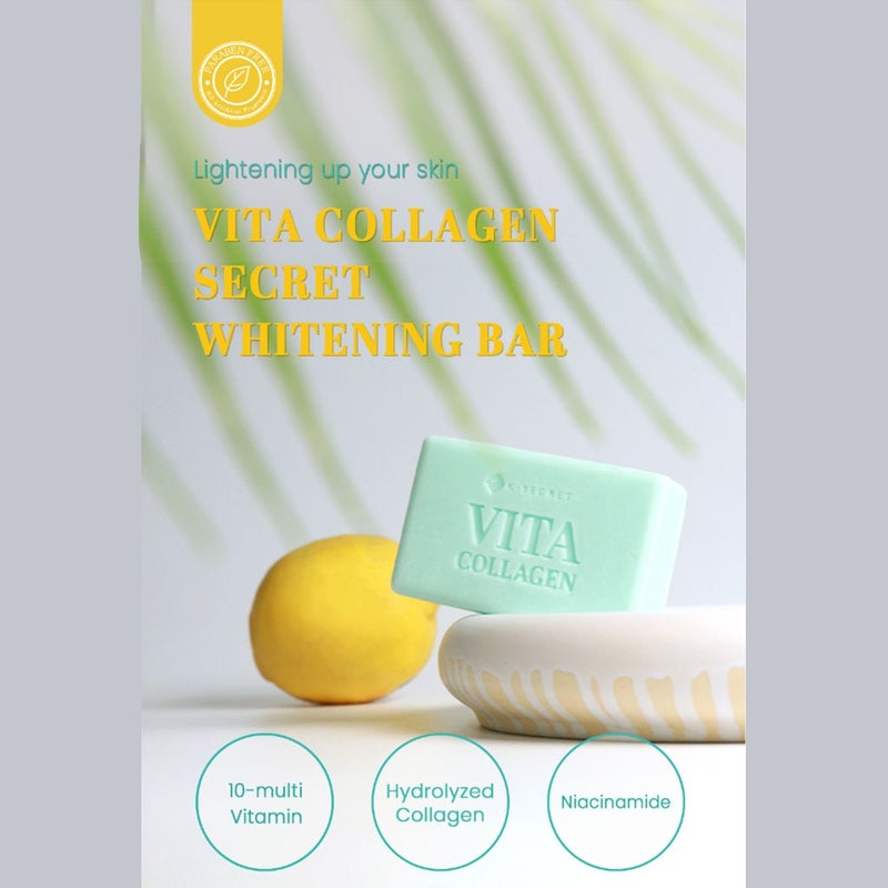 K-Secret Vita Collagen Secret Glowing Healthy Skin Whitening Bar 110g