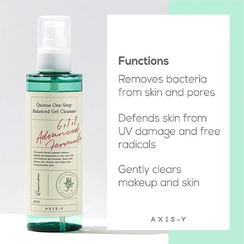 Axis-Y Quinoa One Step Balanced Clear + Hydrate Gel Cleanser 180ml