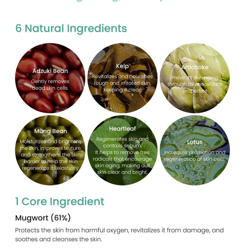 Axis-Y Mugwort Pore Clarifying Relax & Care Wash Off Face Pack 100ml