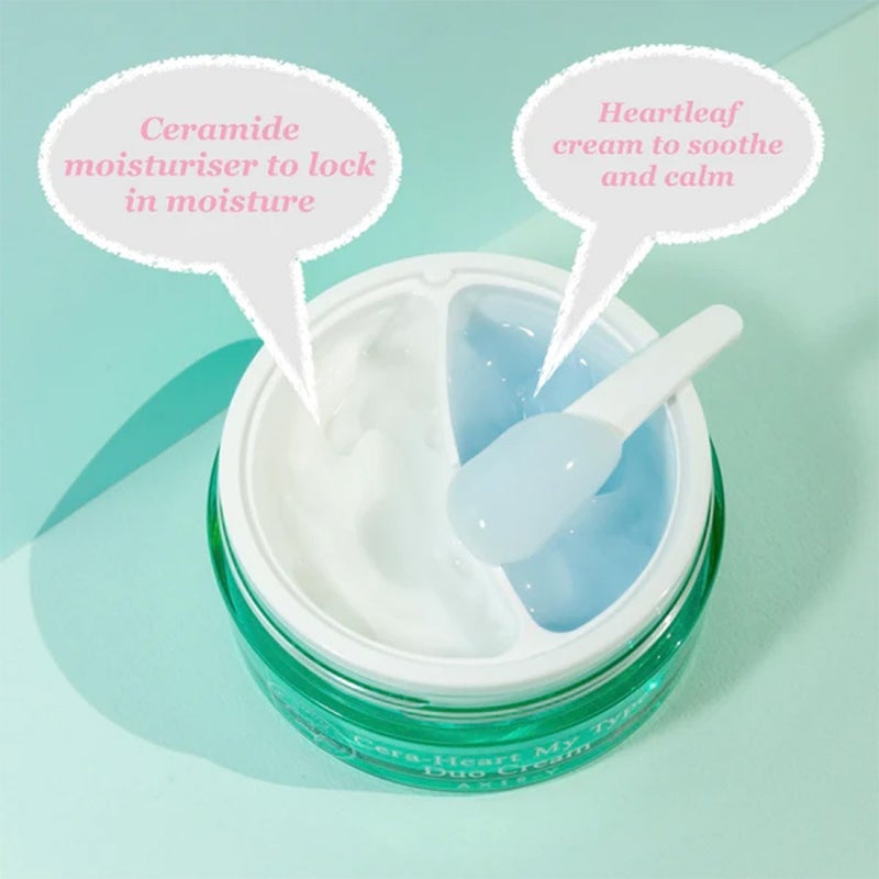 Axis-Y Cera-Heart My Type Hydrate & Smooth, Cooling & Nourishing 2-In-1 Duo Cream 60ml