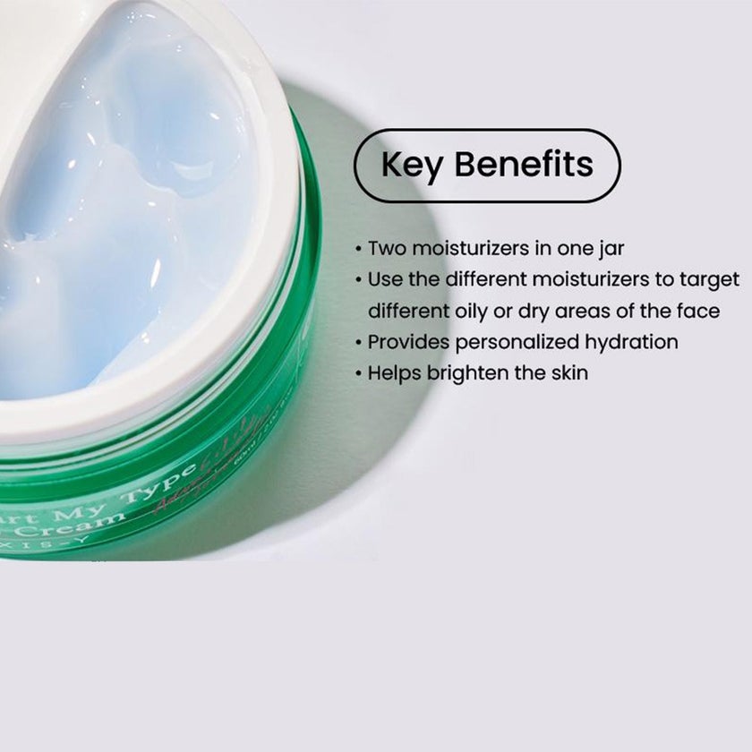 Axis-Y Cera-Heart My Type Hydrate & Smooth, Cooling & Nourishing 2-In-1 Duo Cream 60ml