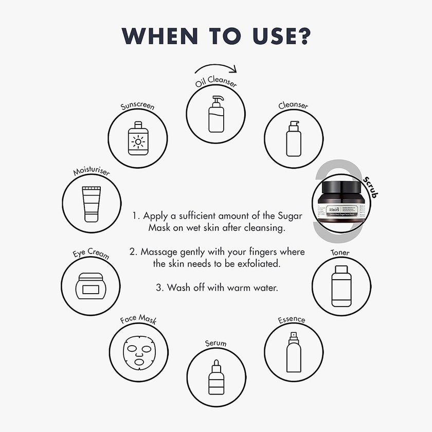 Dear Klairs Gentle Black Sugar Exfoliating Facial Polish Scrub 110g