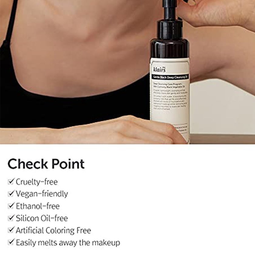 Dear Klairs Gentle Black Deep Facial Cleansing Oil 150ml