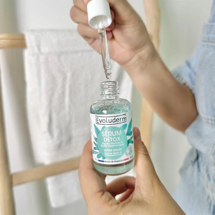 Evoluderm Detox Serum With Marine Algae & Hyaluronic Acid For Detoxifying & Hydration 30ml 