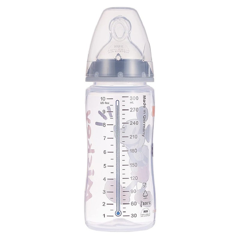 Nuk Disney First Choice Plus Mickey Mouse 300ml Baby Bottle With Temperature Control, Pack of 1's
