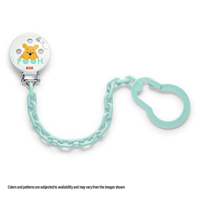 NUK Disney Winnie The Pooh Soother Chain With Clip For Baby, Pack of 1's