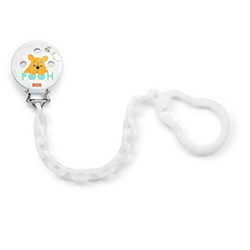 NUK Disney Winnie The Pooh Soother Chain With Clip For Baby, Pack of 1's