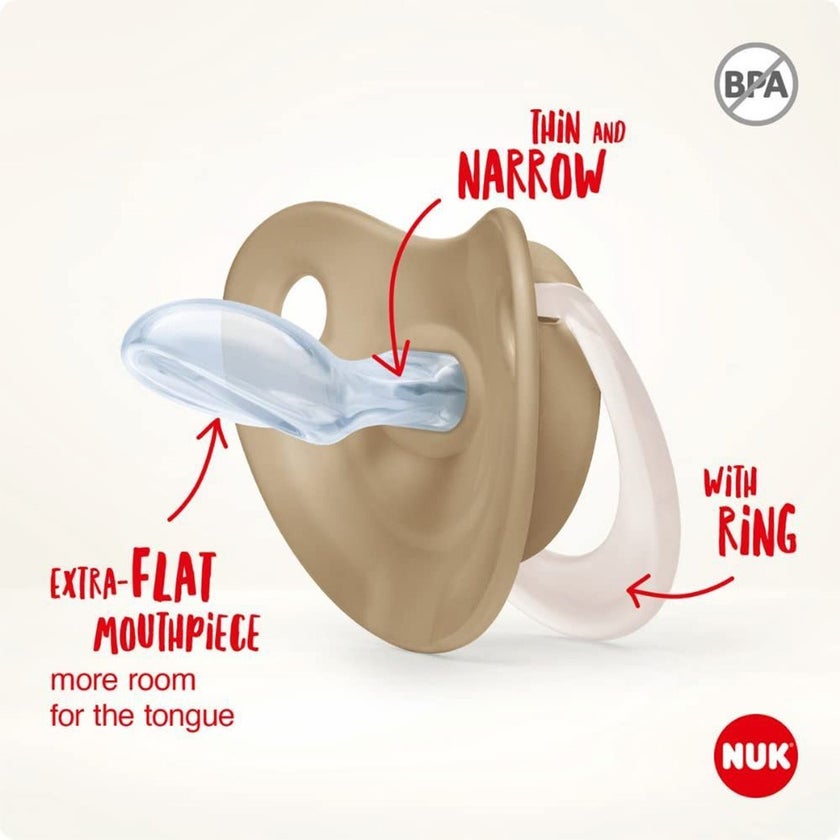 NUK Disney Winnie The Pooh Trendline Silicone Soother For 0-6 Months Baby, Assorted Pack of 2's