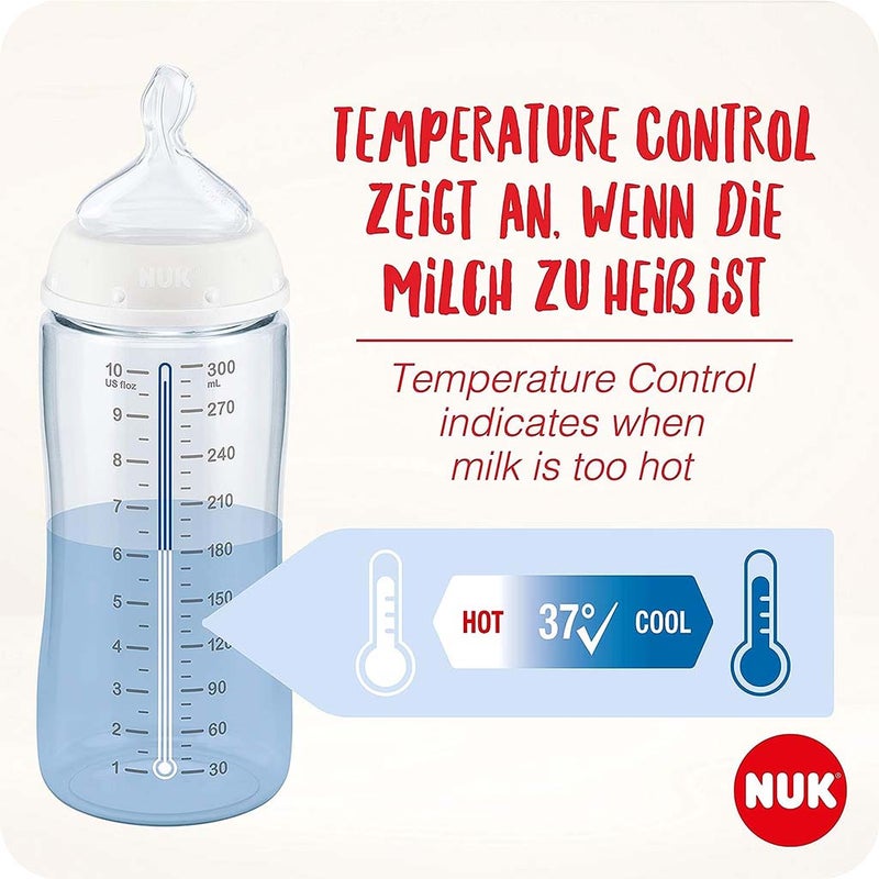 Nuk First Choice+ Disney Winnie The Pooh Anti-Colic 150ml Baby Feeding Bottle With Temperature Control, Assorted Colors, Pack of 1's
