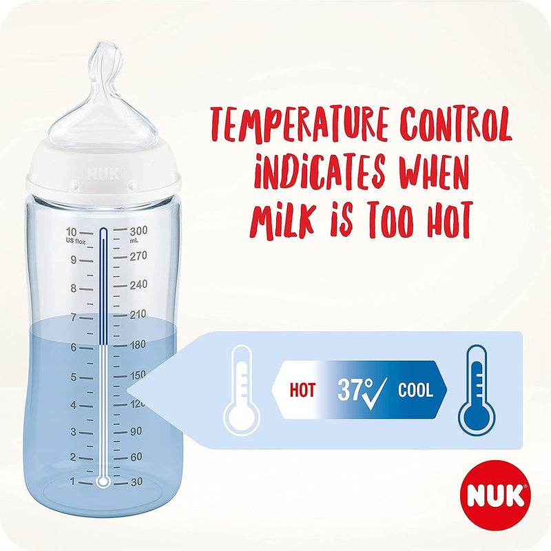Nuk First Choice+ Winnie The Pooh Anti-Colic 300ml Baby Feeding Bottle With Temperature Control, Assorted Pack of 1's