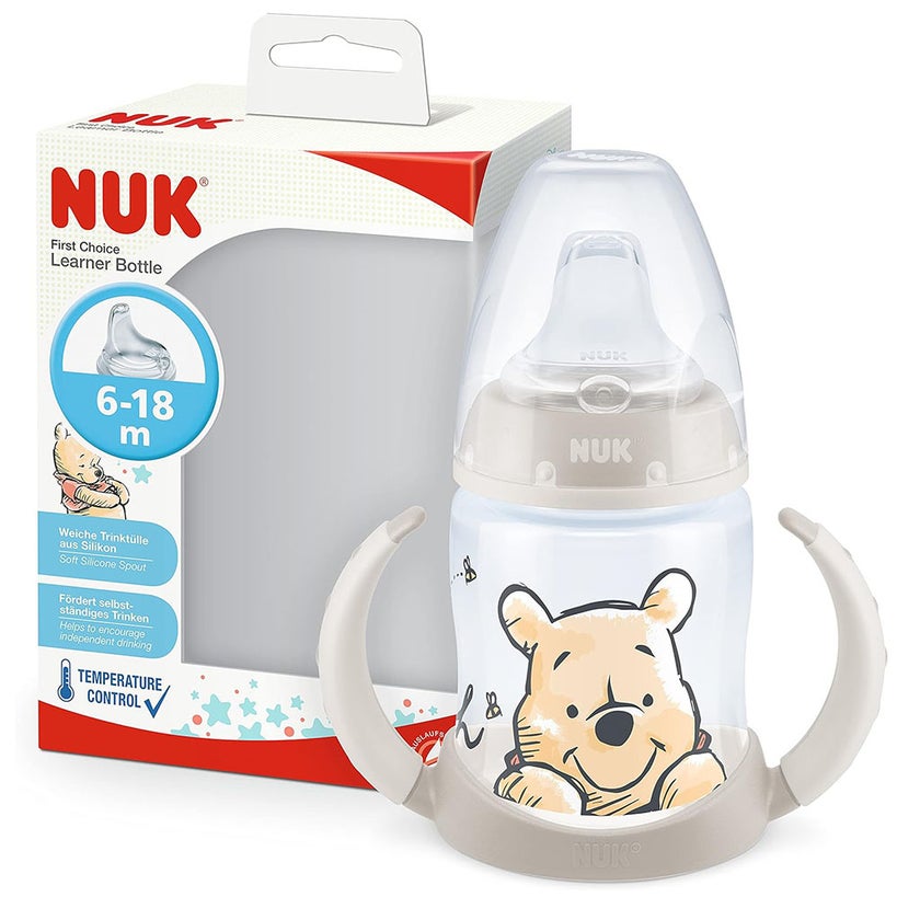 Nuk First Choice Winnie The Pooh 150ml Baby Learner Bottle With Temperature Control, Assorted Pack of