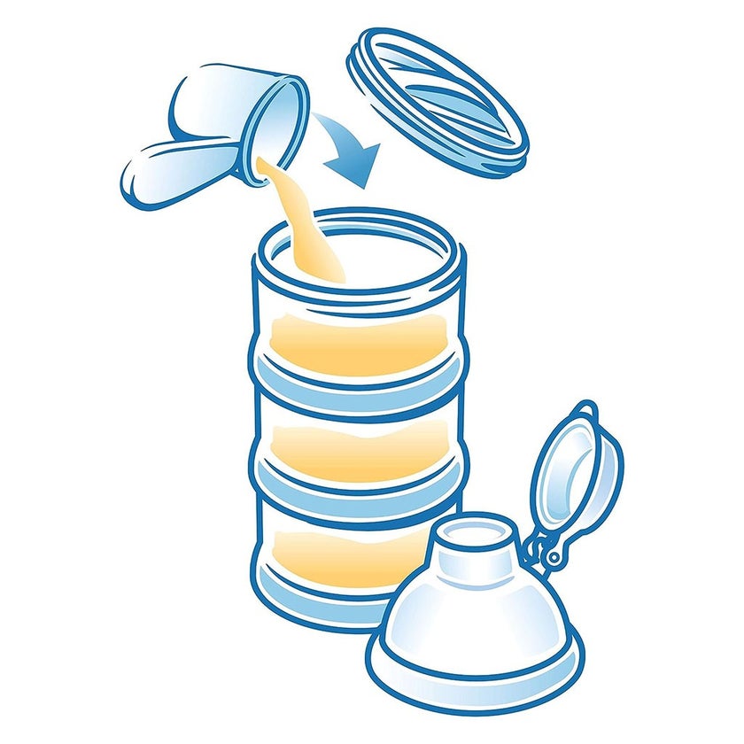 Nuk Baby Formula Milk Powder Dispenser, Assorted Pack of