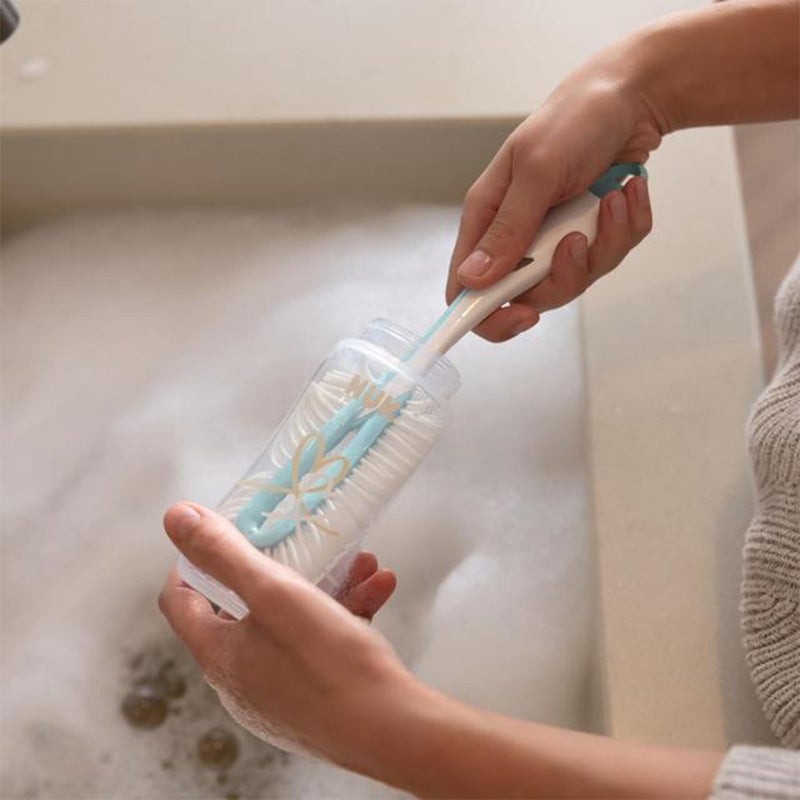 Nuk 2-In-1 Baby Bottle Brush With Teat Brush, Assorted Pack of 1's