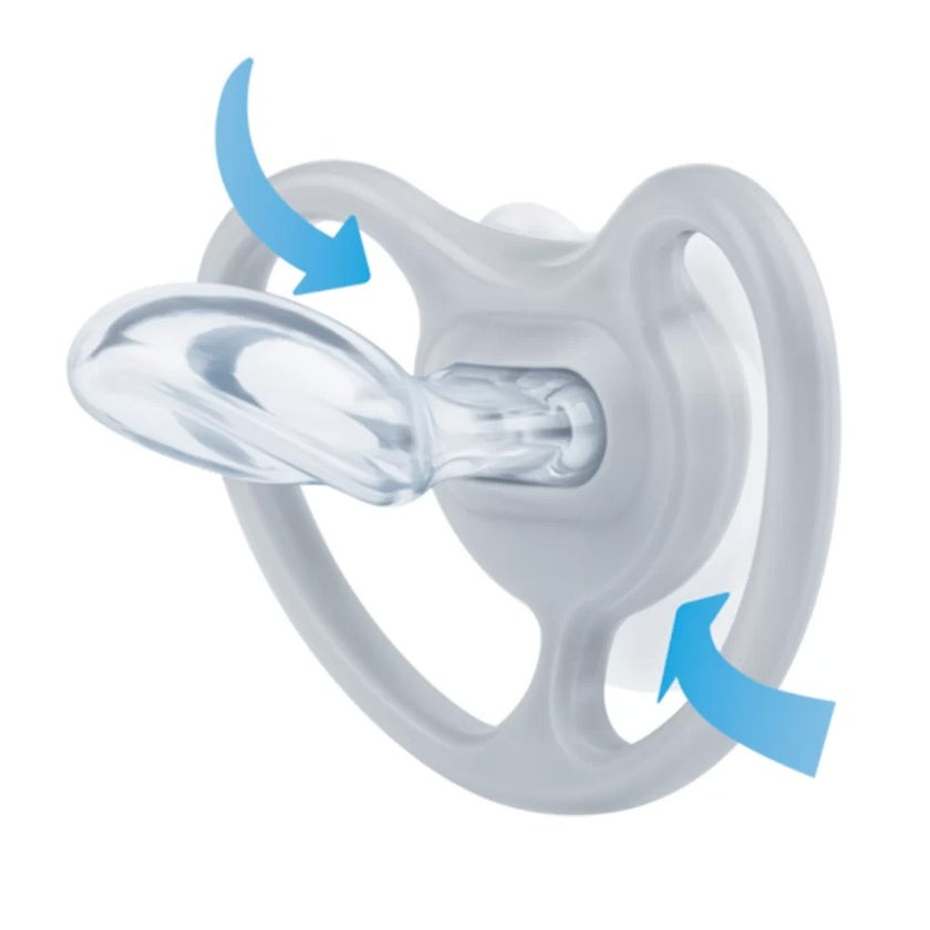 NUK Space Night Silicone Soothers For 0-6 Months Baby, Assorted Pack of 2's