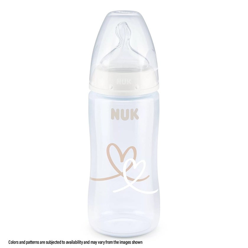 Nuk First Choice+ 300ml Anti-Colic PP Baby Feeding Bottle With Temperature Control, Assorted Pack of