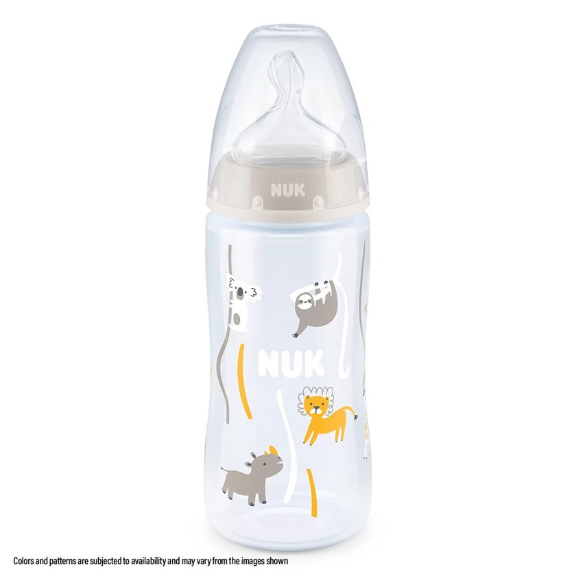 Nuk First Choice+ 300ml Anti-Colic PP Baby Feeding Bottle With Temperature Control, Assorted Pack of