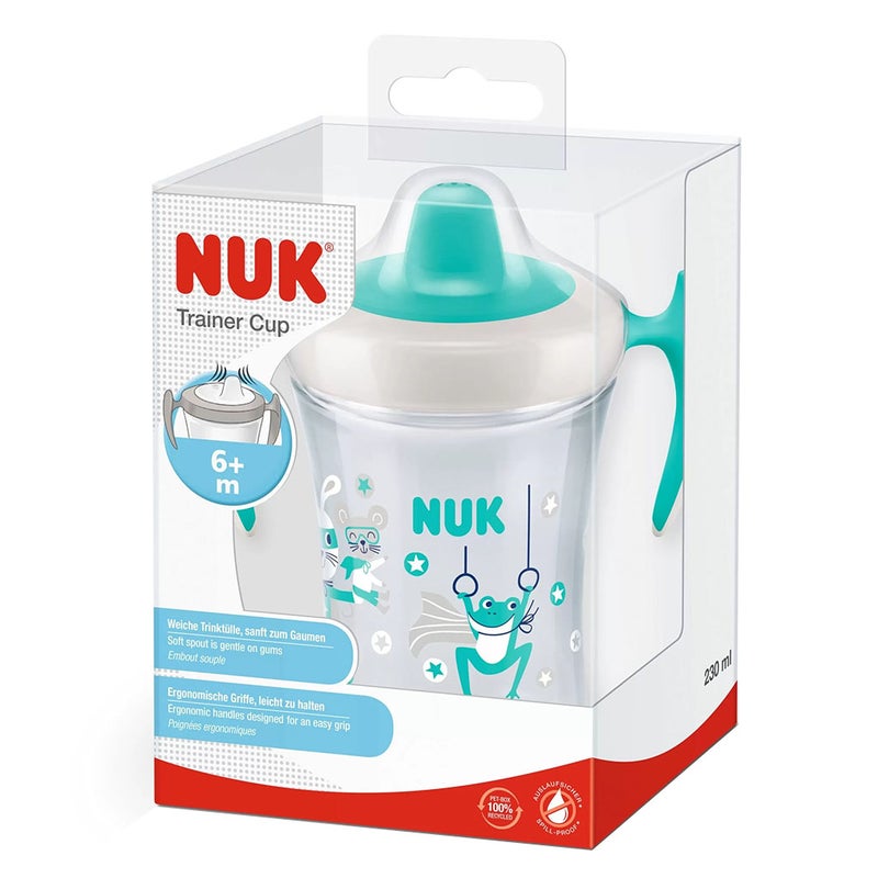 Nuk 230ml Trainer Cup With Soft Spout & Ergonomic Handle For 6 months+ Baby, Assorted Pack of 1's