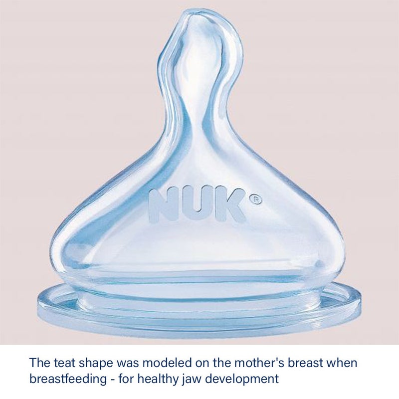Nuk First Choice+ 120ml Anti-Colic Baby Feeding Glass Bottle With Temperature Control, Assorted Pack of 1's